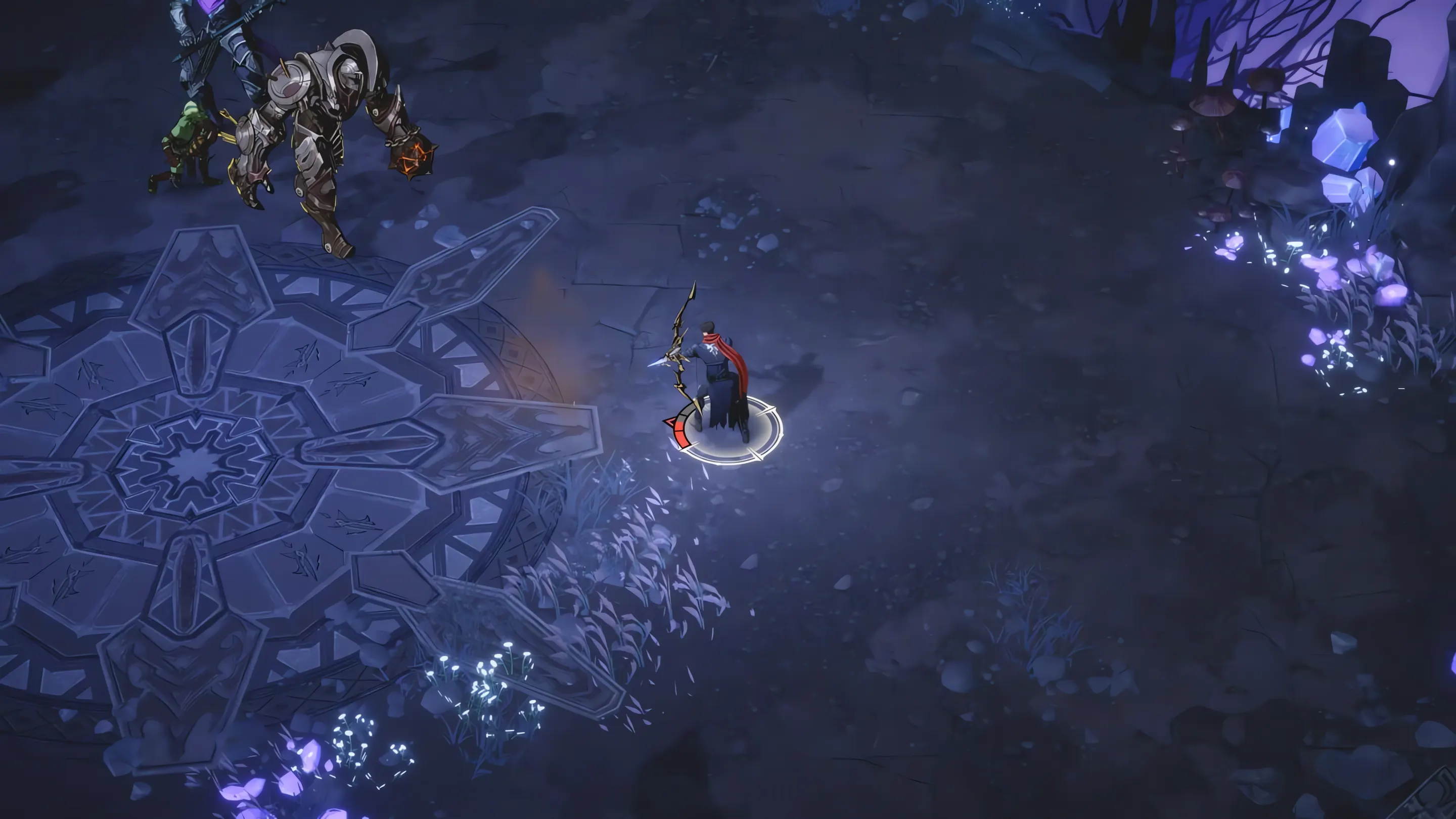 Bow combat in a dark arena, official gameplay